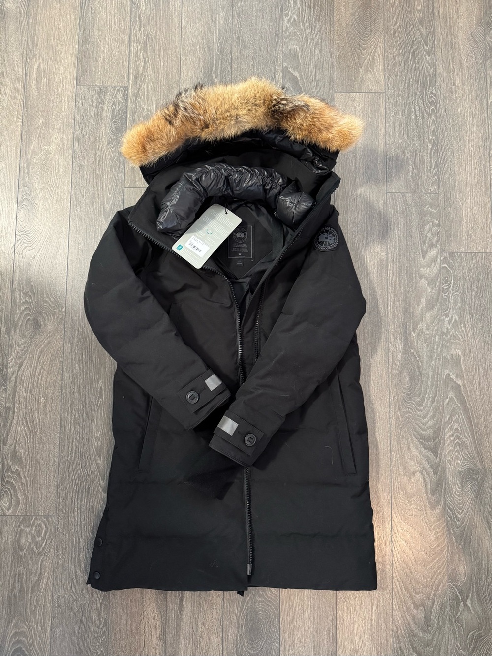 Canada Goose Black Parka with Fur-Trim Hood